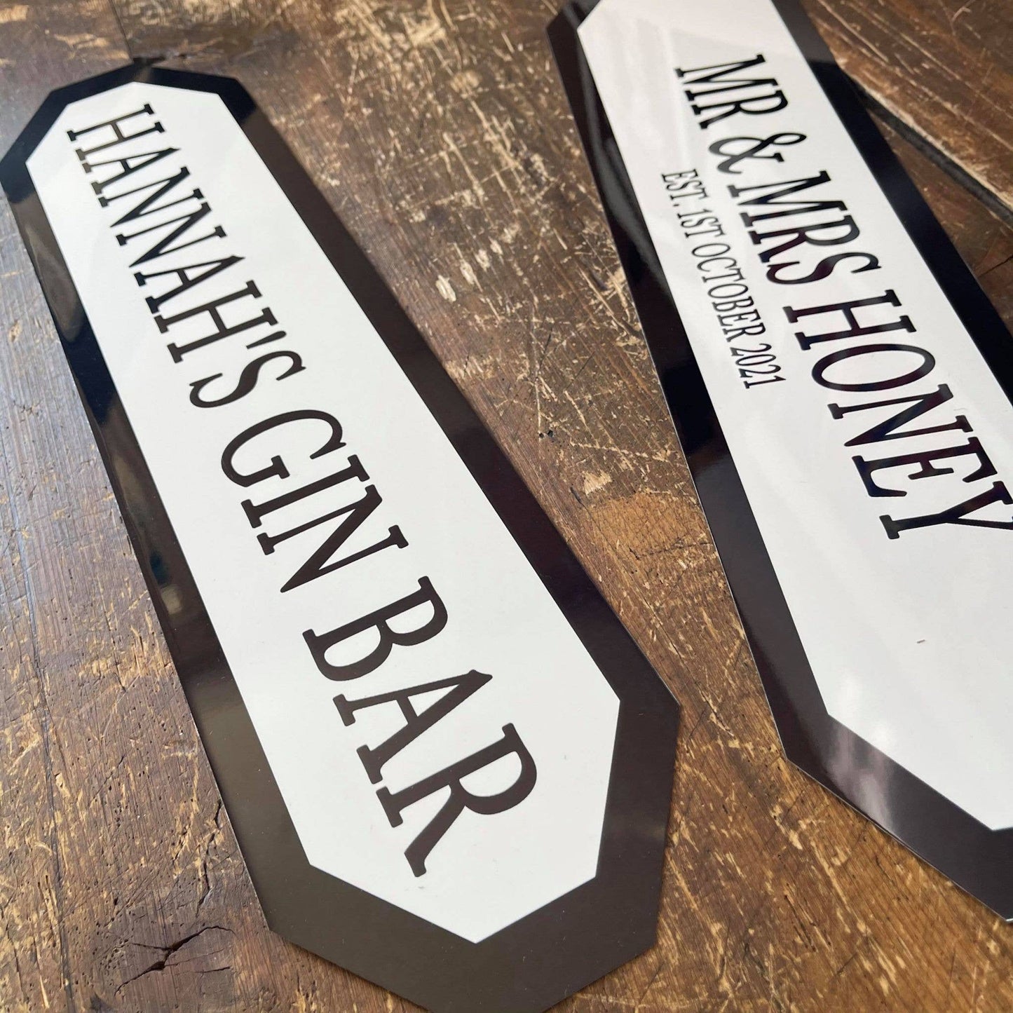 Personalised Custom Street Metal Long Sign Plaque