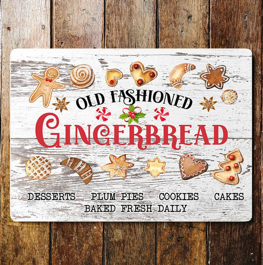 Christmas Old Gingerbread Wall | Metal Sign Plaque