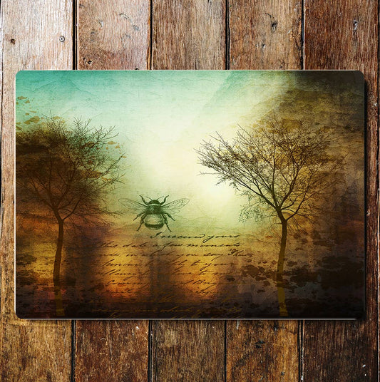 Vintage Bee Trees | Metal Sign Plaque