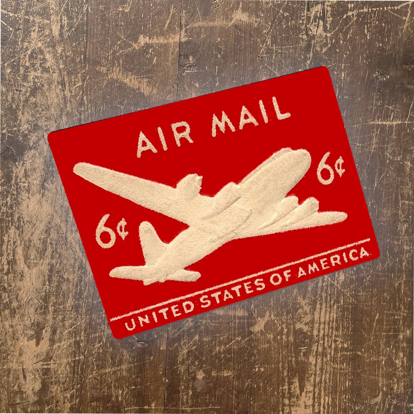 Air Mail Stamp USA | Metal Wall Sign