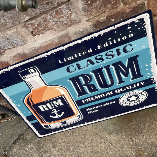 Classic Rum Bar Tin Sign | Metal Sign Plaque
