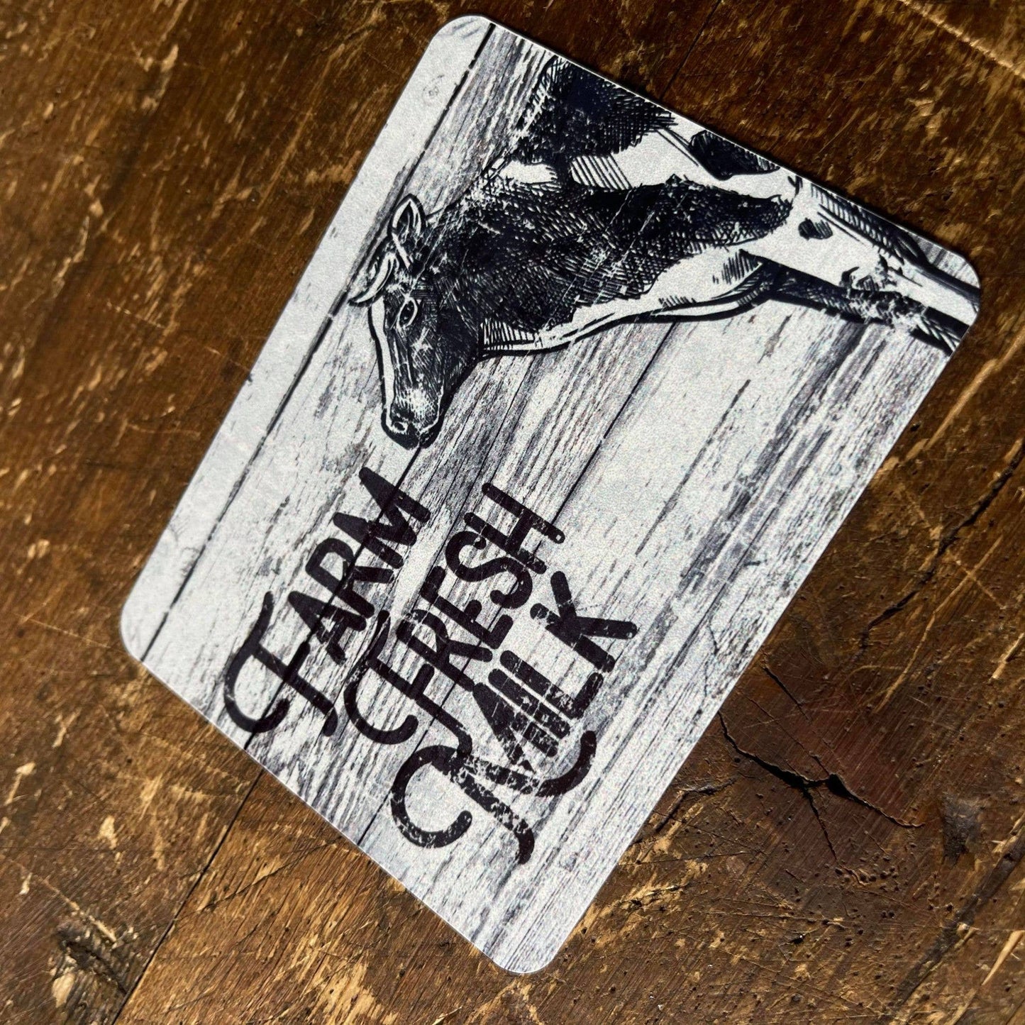 Farm Fresh Milk Cow Farmhouse | Metal Sign Plaque