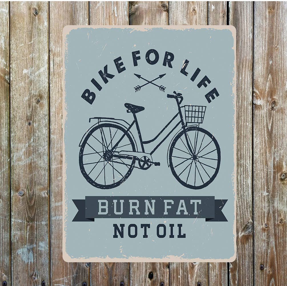 Bike for life keep fit wall art | Metal Sign Plaque