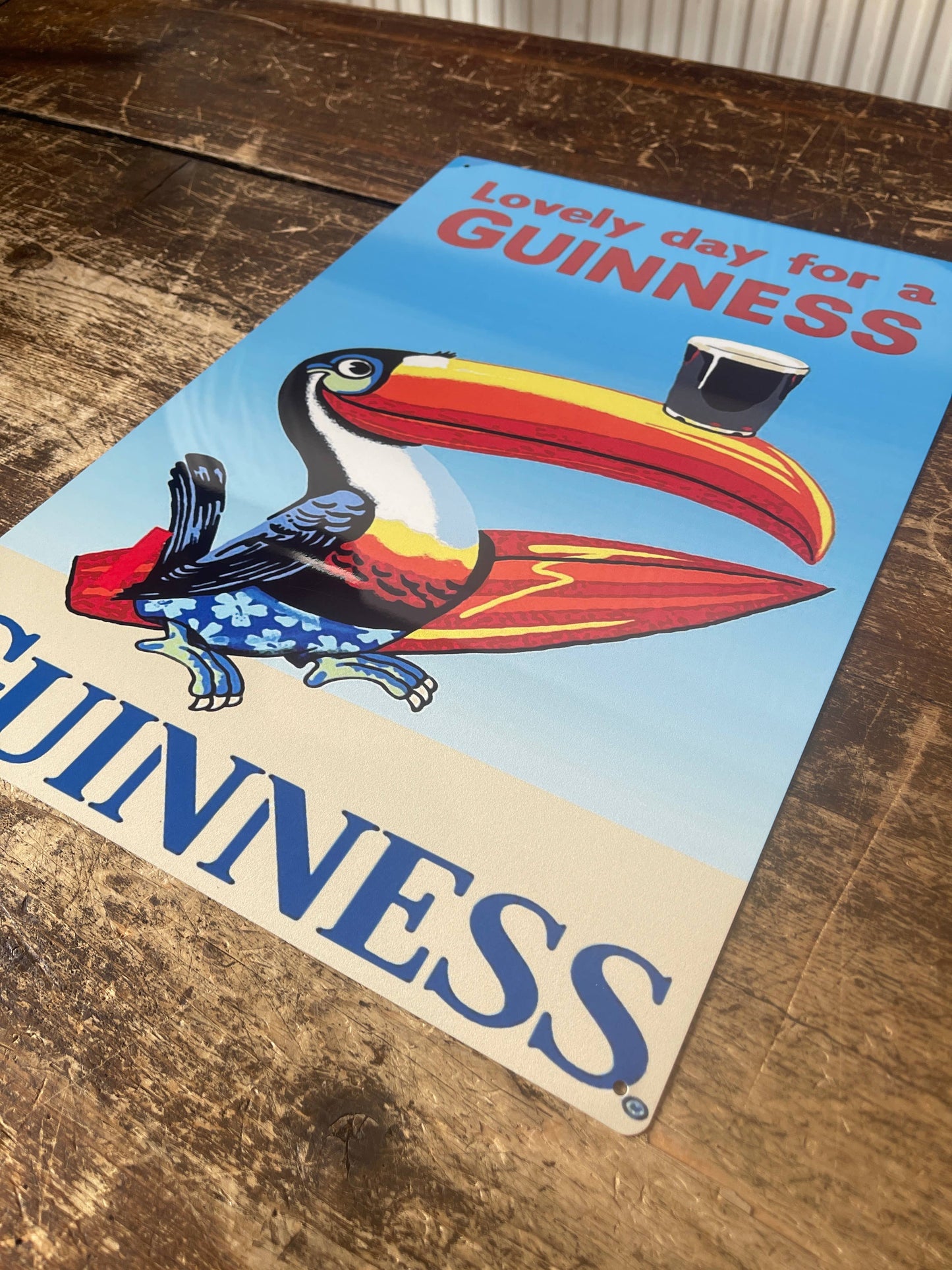 Lovely Day For A Guinness Toucans beach | Metal Sign