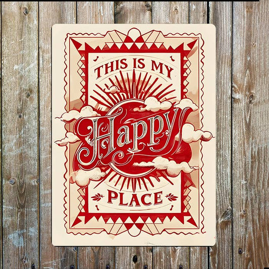 This Is My Happy Place | Bedroom Quote | Metal Sign Plaque