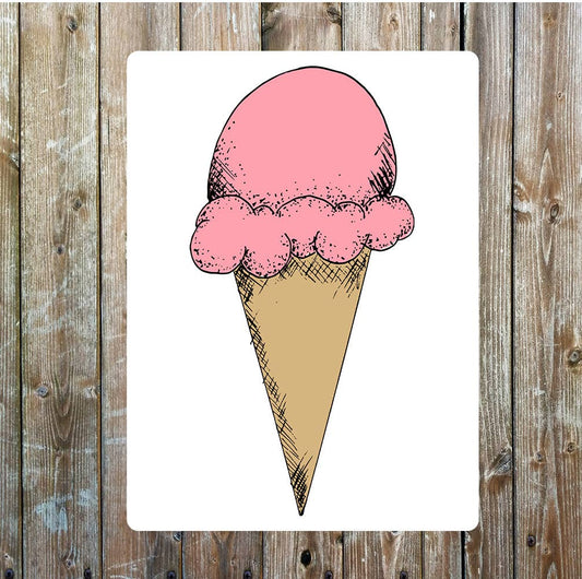 Ice cream art | Metal Sign Plaque