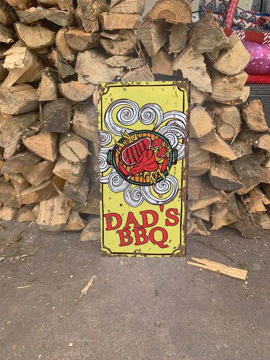Dads BBQ Barbeque - | Metal Wall Sign