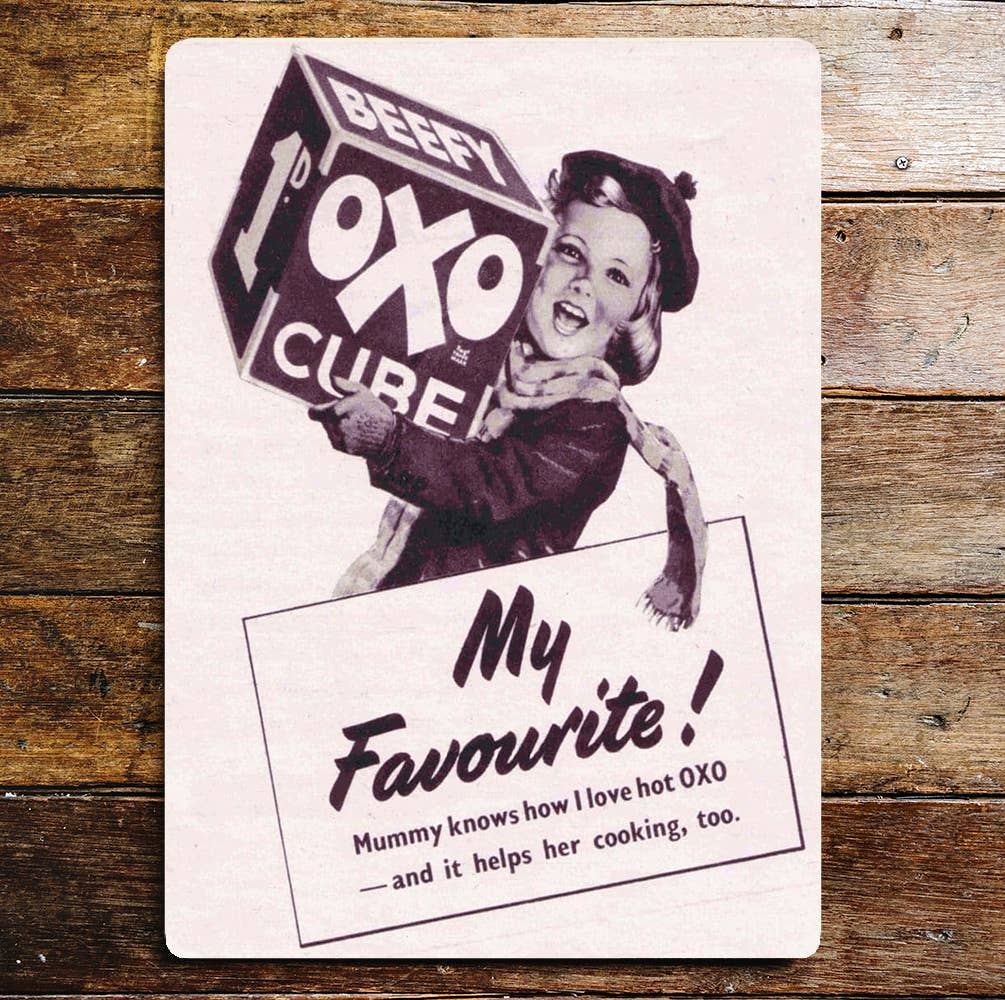 Oxo Cube My Favourite | Metal Advertising Wall Sign
