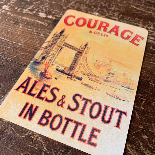 Courage Ale & Stout | Metal Advertising Wall Sign