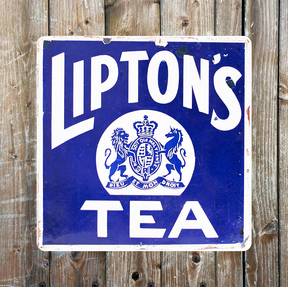 Liptons Tea Advert | Metal Sign Plaque Square