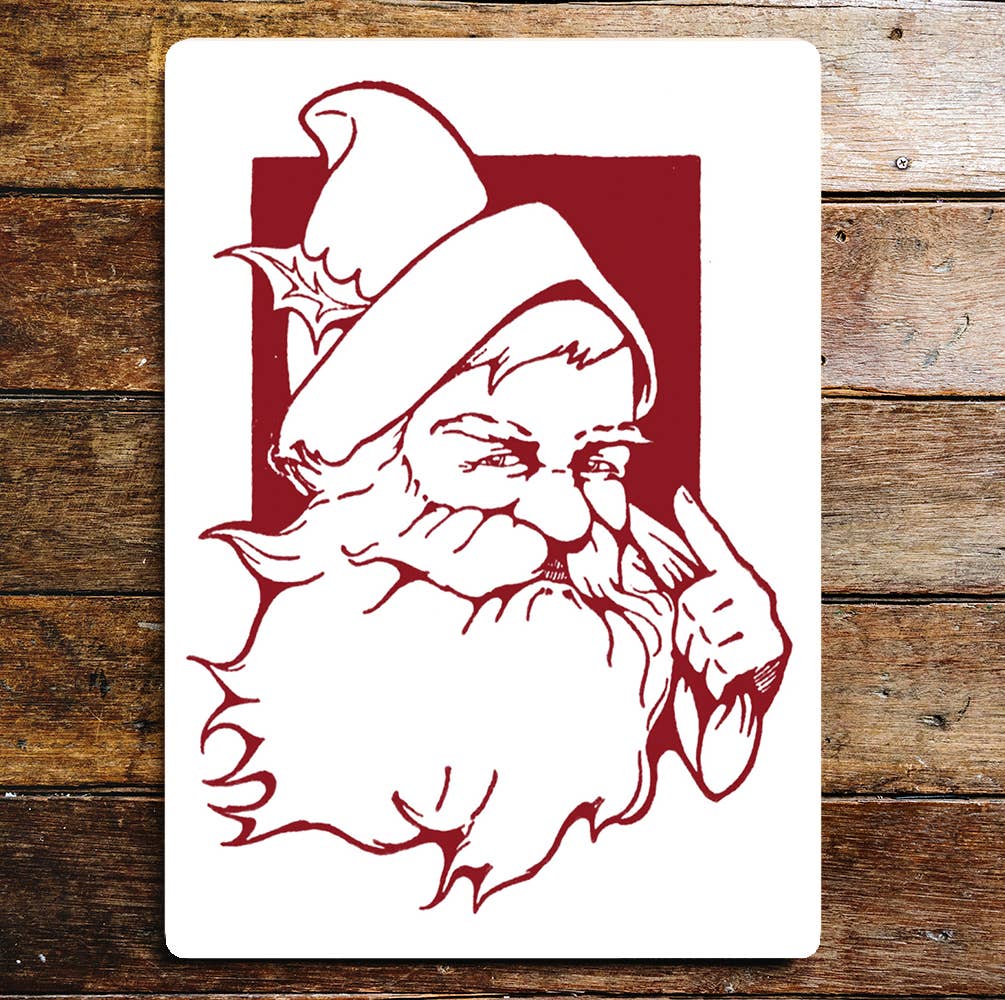 Christmas vintage Santa red Wall | Metal Sign Plaque