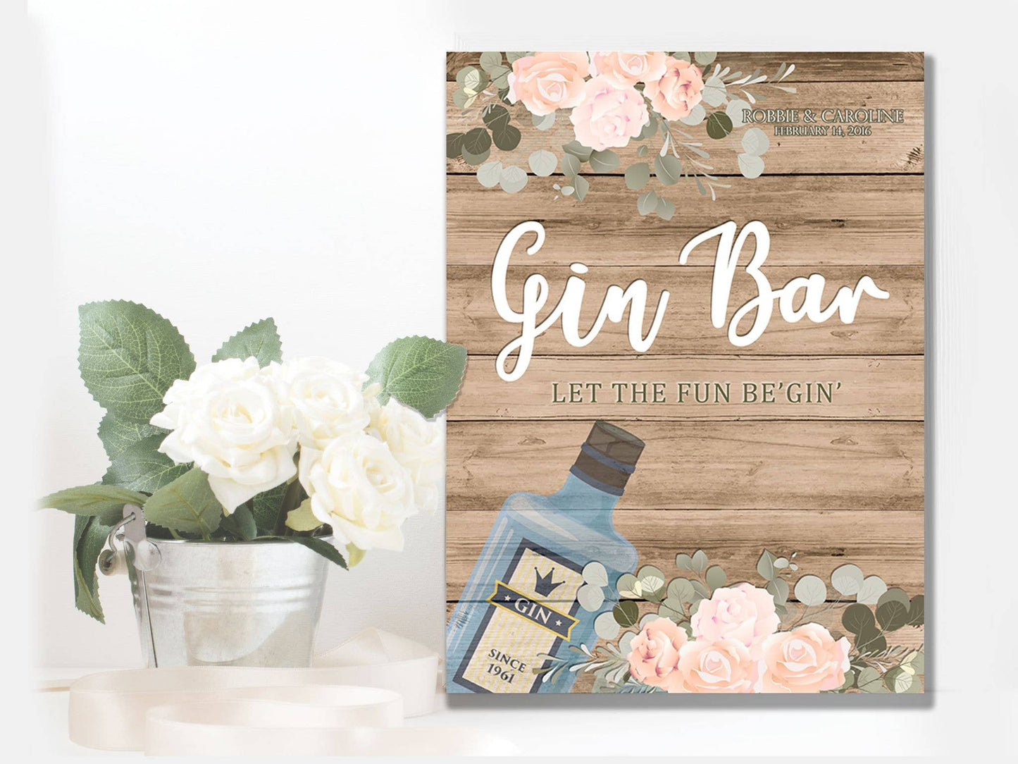 Wedding Gin Bar | Metal Wall Sign