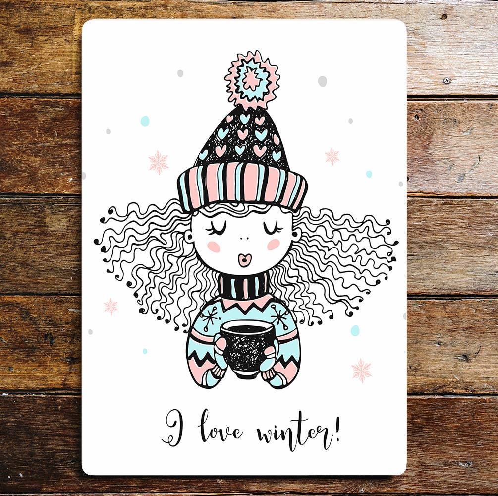 I love winter Christmas | Metal Wall Sign