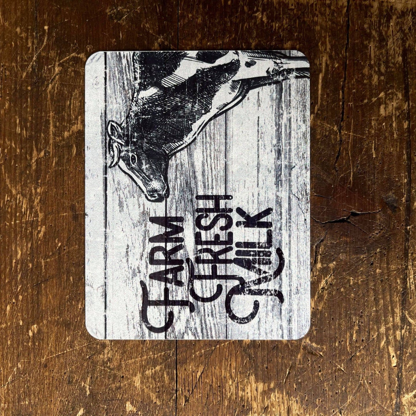 Farm Fresh Milk Cow Farmhouse | Metal Sign Plaque