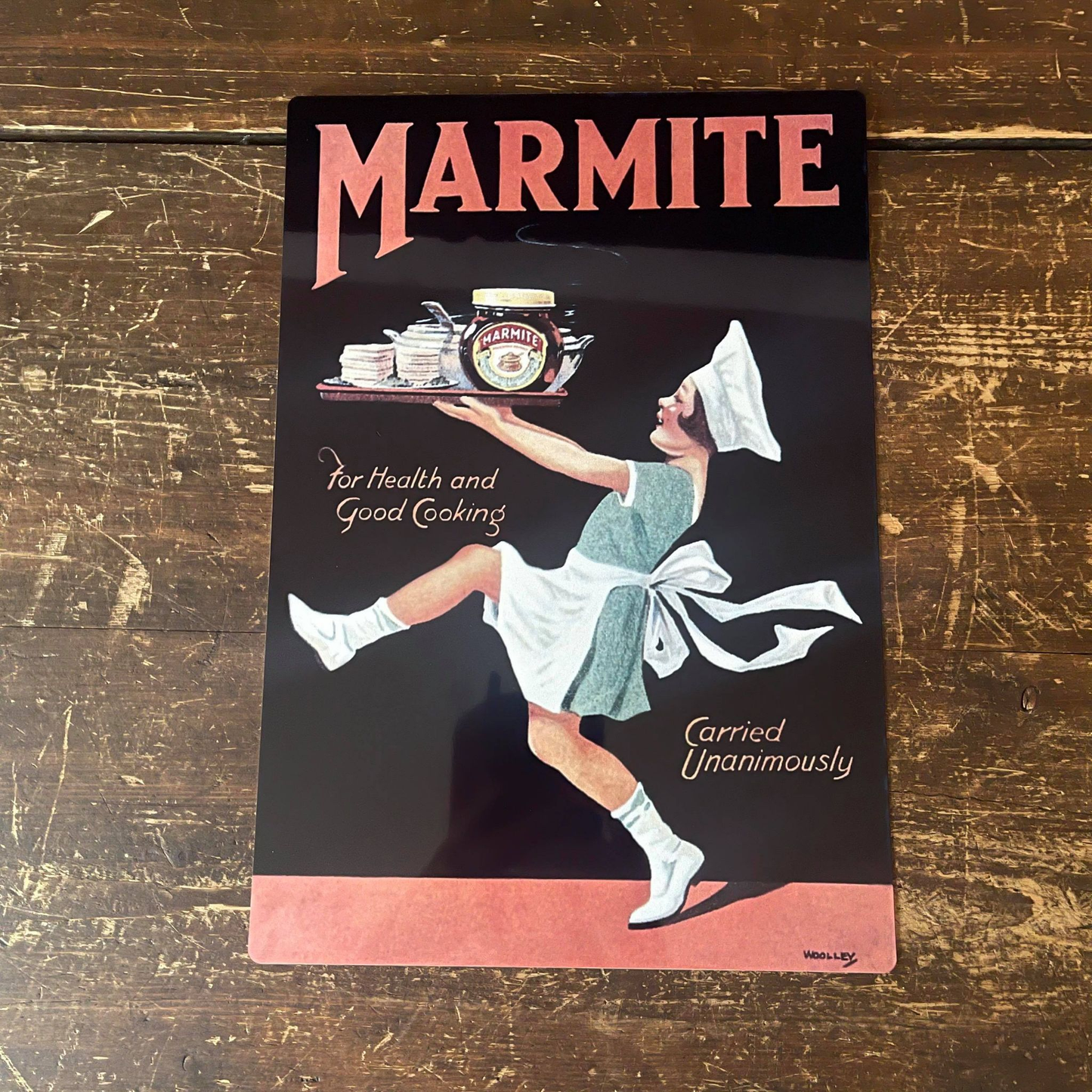 Marmite waitress | Metal Advertising Wall Sign