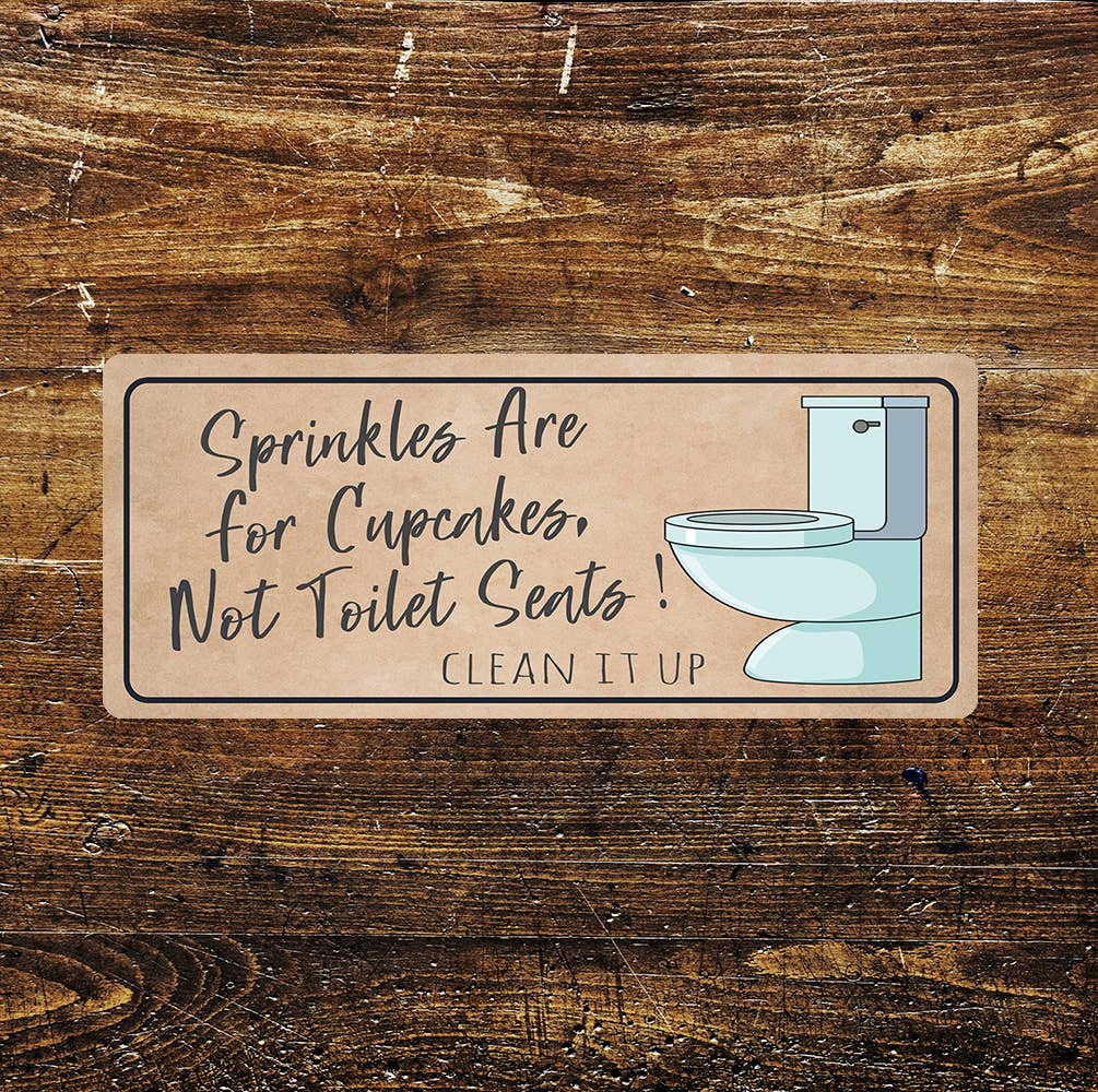 Bathroom funny pee straight art | Metal Sign