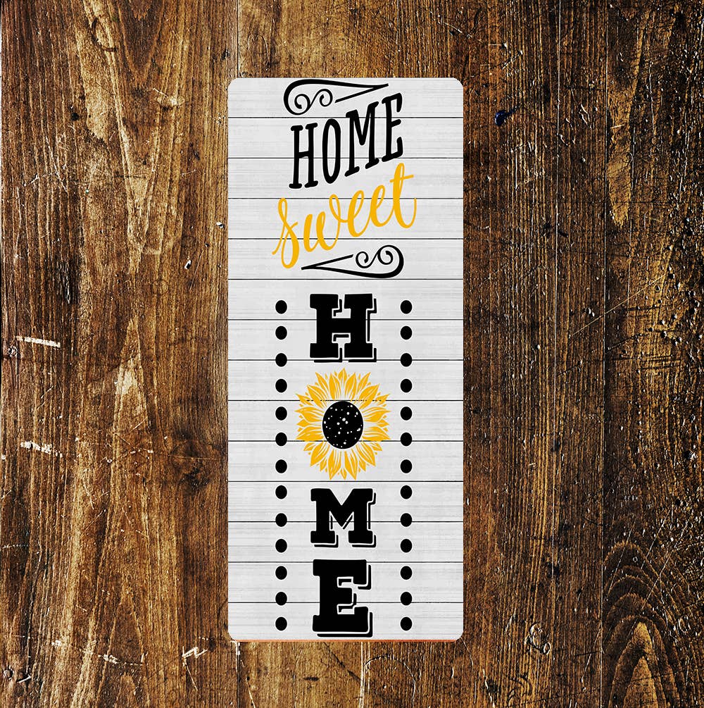 Home Sweet Home Sunflower Lifestyle Art | Metal Sign