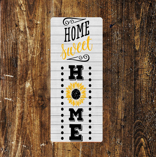 Home Sweet Home Sunflower Lifestyle Art | Metal Sign