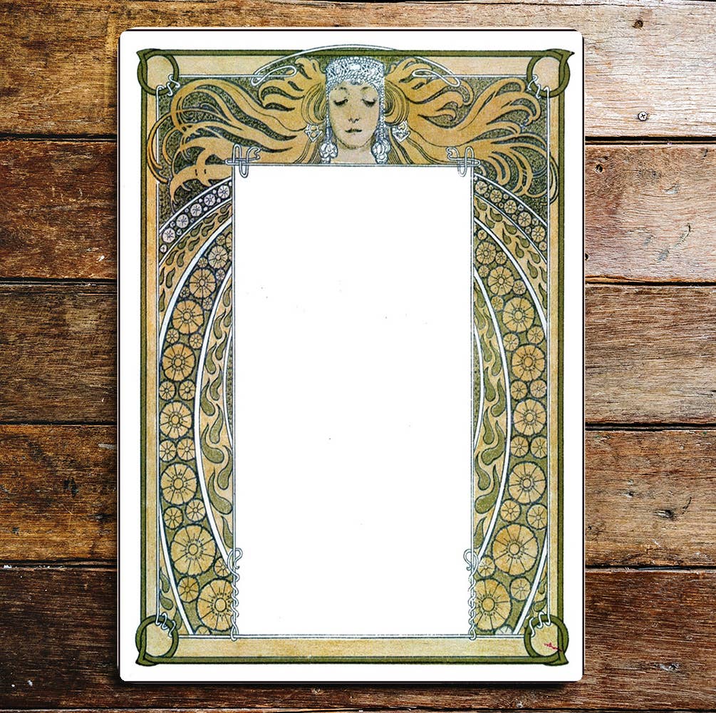 Art Deco Personalize It Green Goddess | Metal Sign Plaque