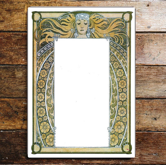 Art Deco Personalize It Green Goddess | Metal Sign Plaque