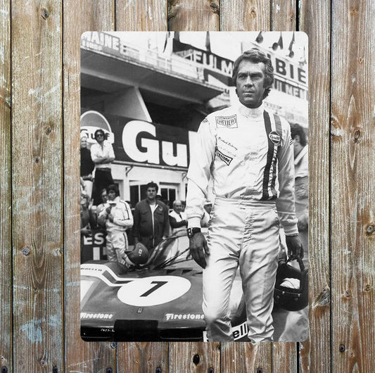 Steve Mcqueen Les Mans1971 Movie poster Metal Wall Sign