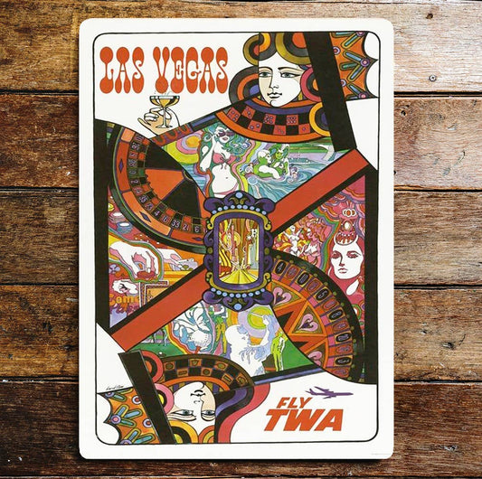 Las Vegas Fly TWA | Metal Travel Wall Sign