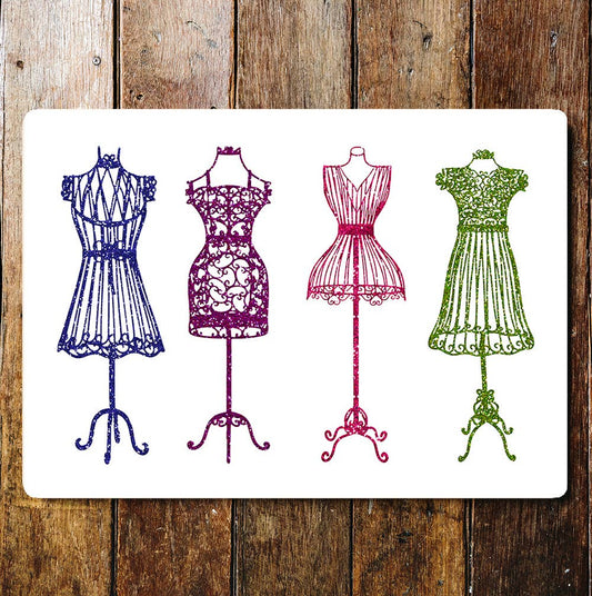 Fashion design dress making wall art | Metal Sign Plaque