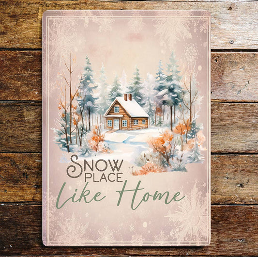 Snow Place like Home Winter Metal Sign Plaque