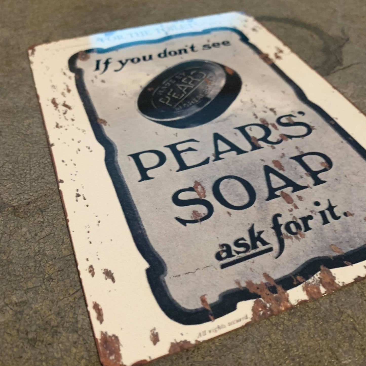 Pears Soap Ask For It Bath Metal sign Bathroom