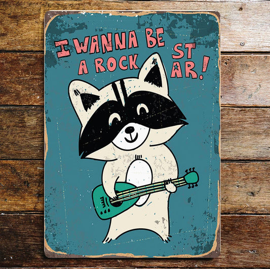 Rock Star Metal Sign Plaque