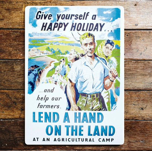 Give Yourself A Happy Holiday Lend A Hand | Metal Sign