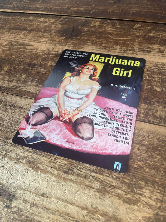 Marijuana Girl | Metal Movie Wall Sign