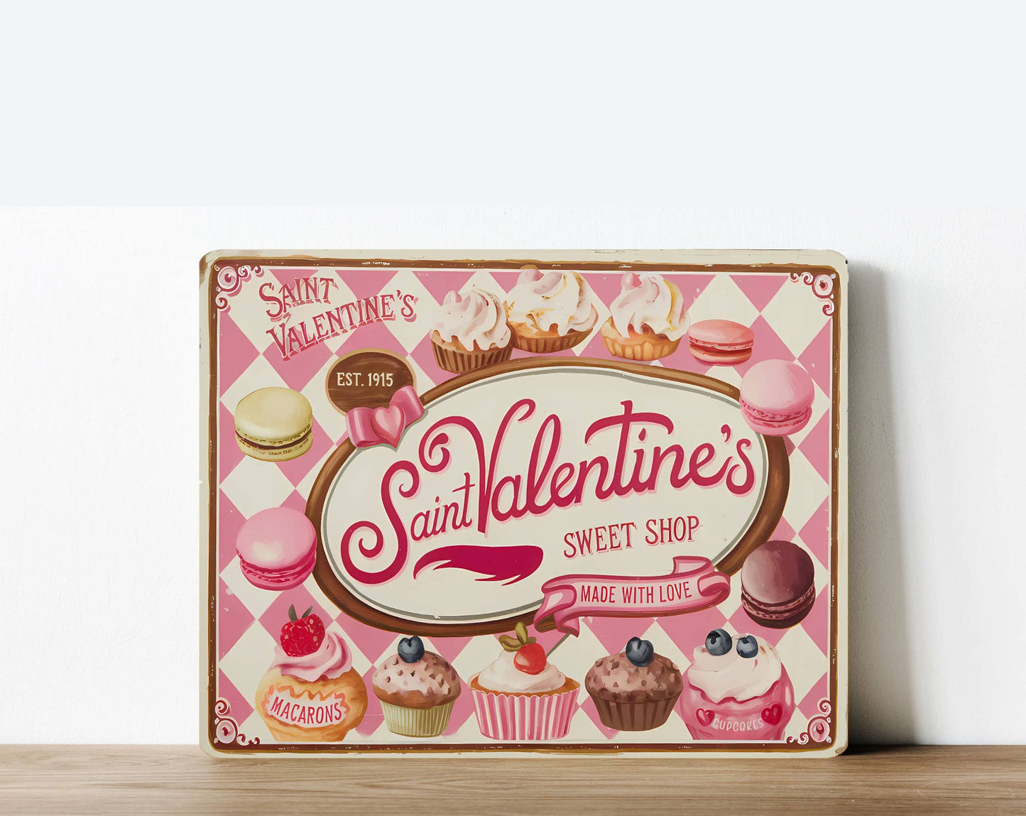 Sweet St Valentine Cake | Metal Sign Plaque