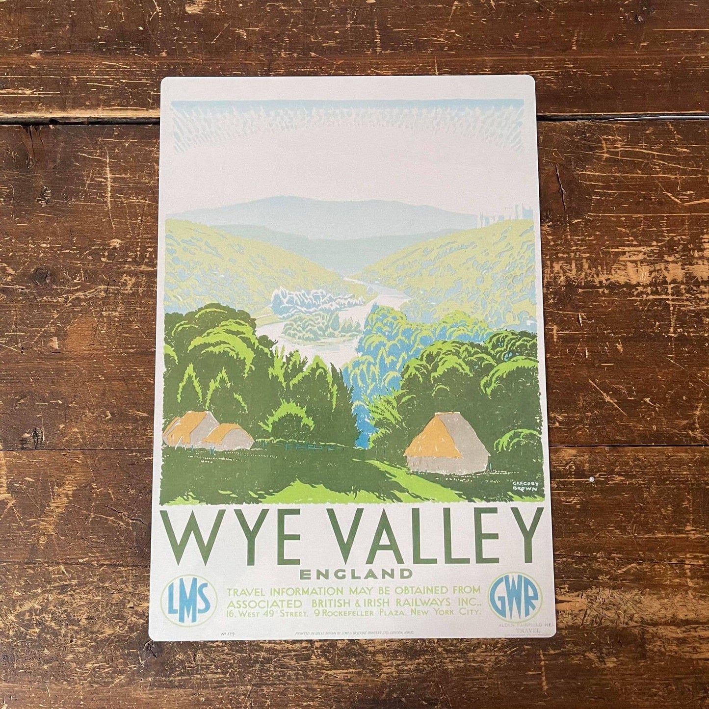 Wye Valley England British Railways | Metal Travel Wall Sign