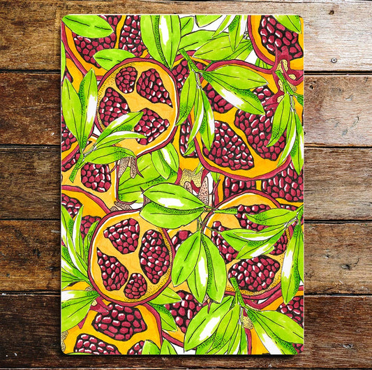 70's style Pomegranate pattern kitchen | Metal Wall Sign