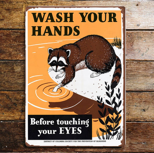 Wash Hands | Metal Sign Plaque