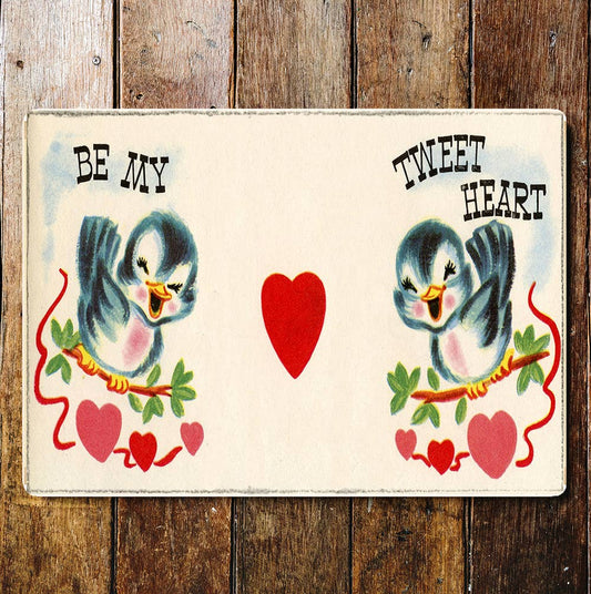 Be My Tweet Heart Valentine Birds Love | Metal Sign Plaque