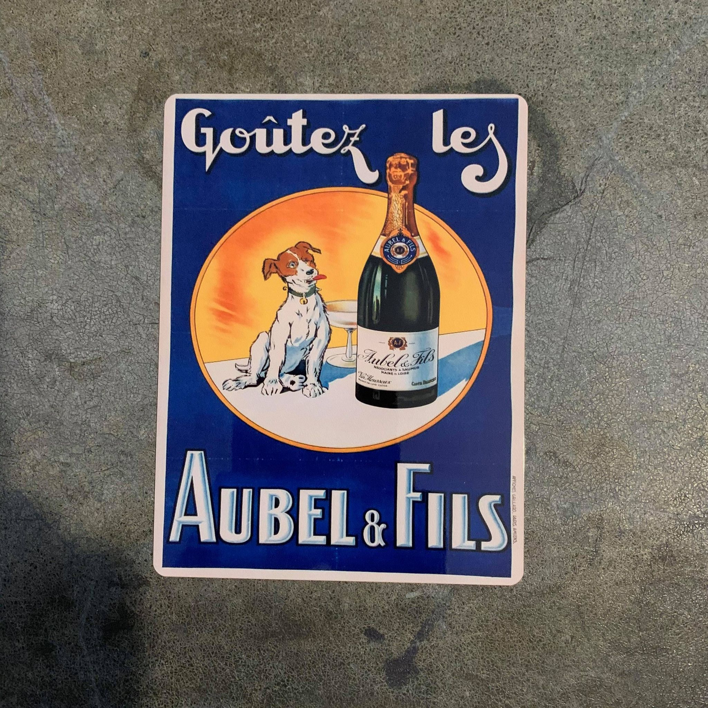 Goutez les Aubel and Fils | Metal Advertising Wall Sign