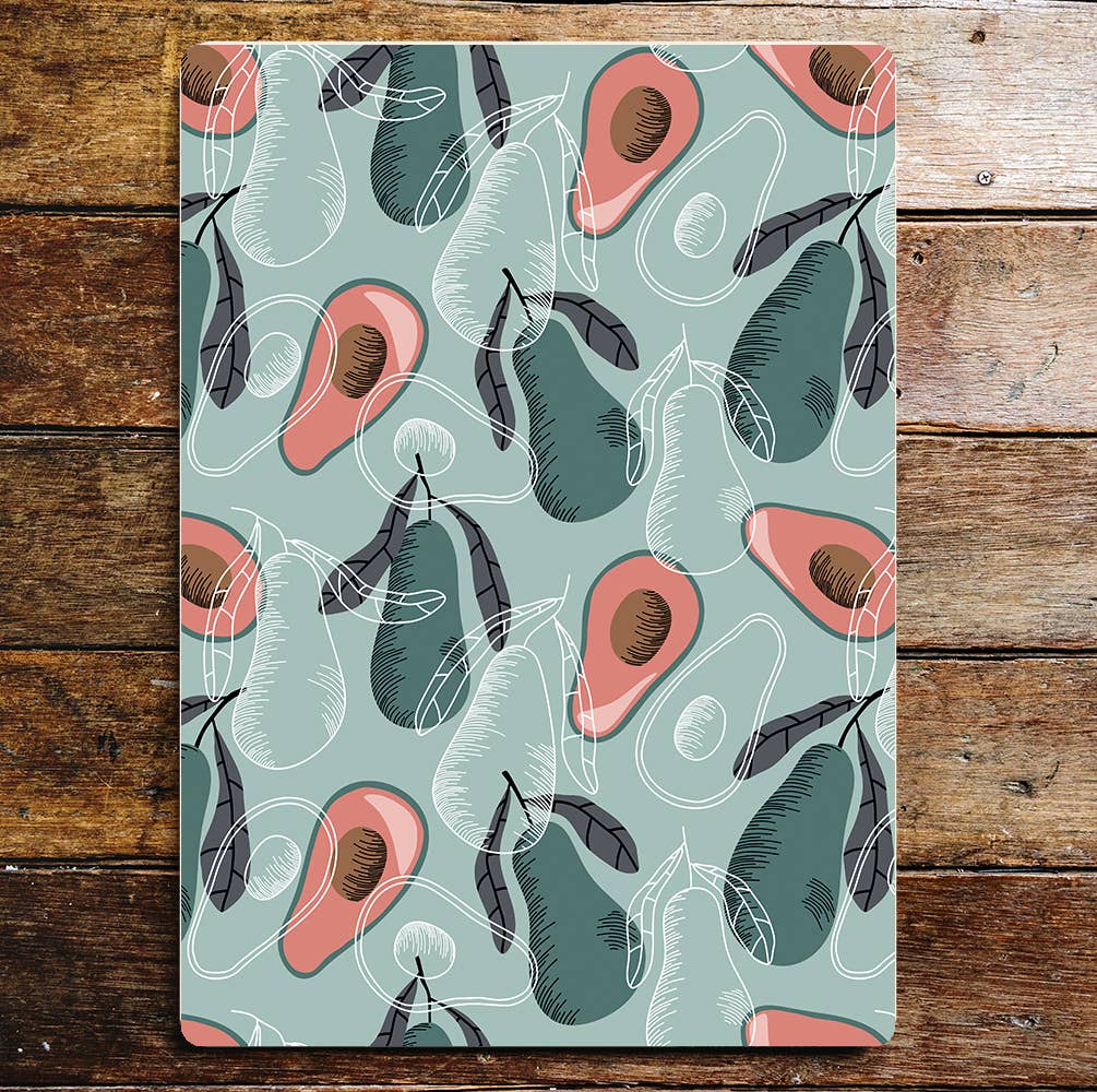 70's style avocado pattern Fruit kitchen | Metal Wall Sign