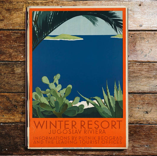 Winter Sport Ocean View  | Metal Wall Sign