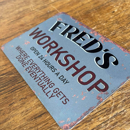 Workshop Personalised | Metal Wall Sign
