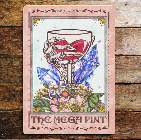 The Mega Pint Tarot Spiritual Art Metal Sign Plaque