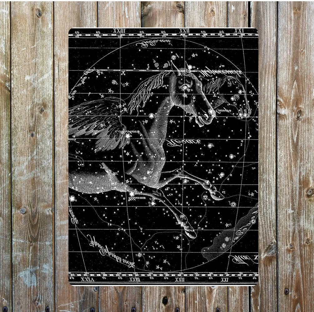 Astrology constellation Pegasus | Metal Sign Plaque
