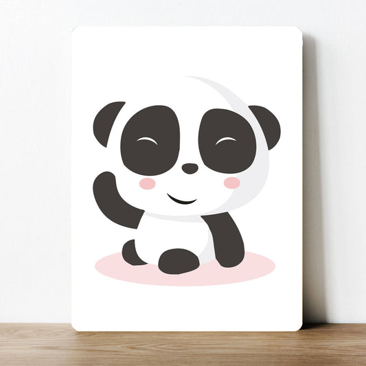 Panda Cute Metal Sign Plaque