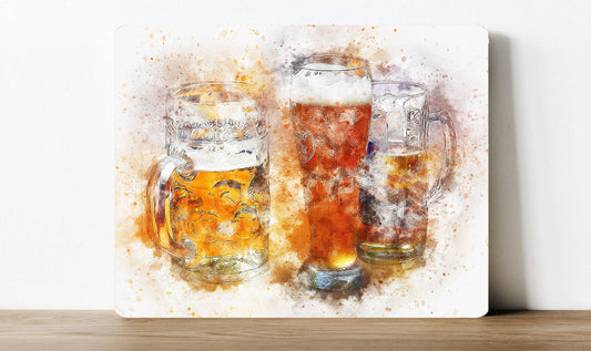 Beer Pint Drink Watercolour | Metal Sign Plaque