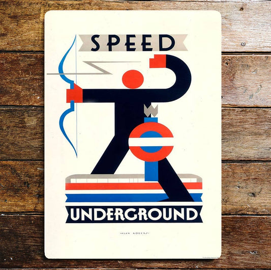 Underground Speed | Metal Travel Wall Sign