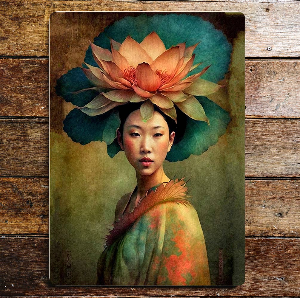 Spiritual Person Other Worldly Art Metal Sign Plaque