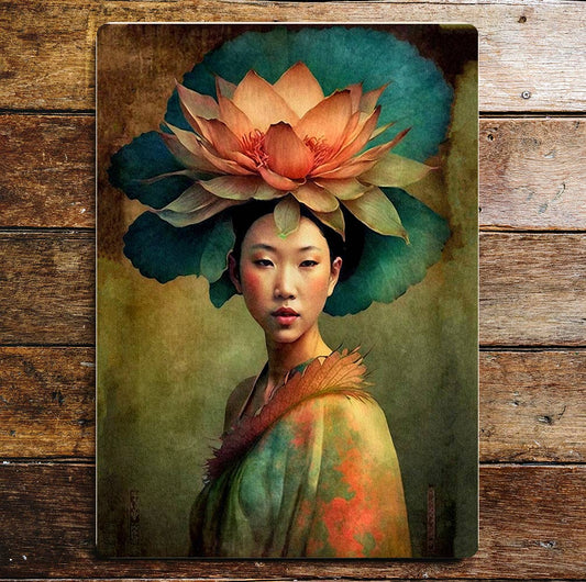 Spiritual Person Other Worldly Art Metal Sign Plaque