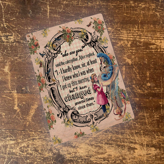 Alice In Wonderland Changed | Metal Vintage Wall Sign