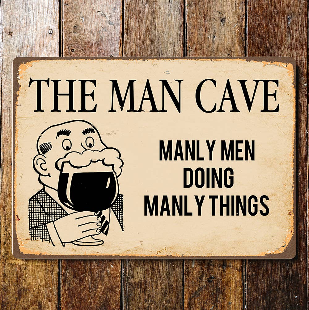 Man cave fun notice for him wall art | Metal Sign Plaque